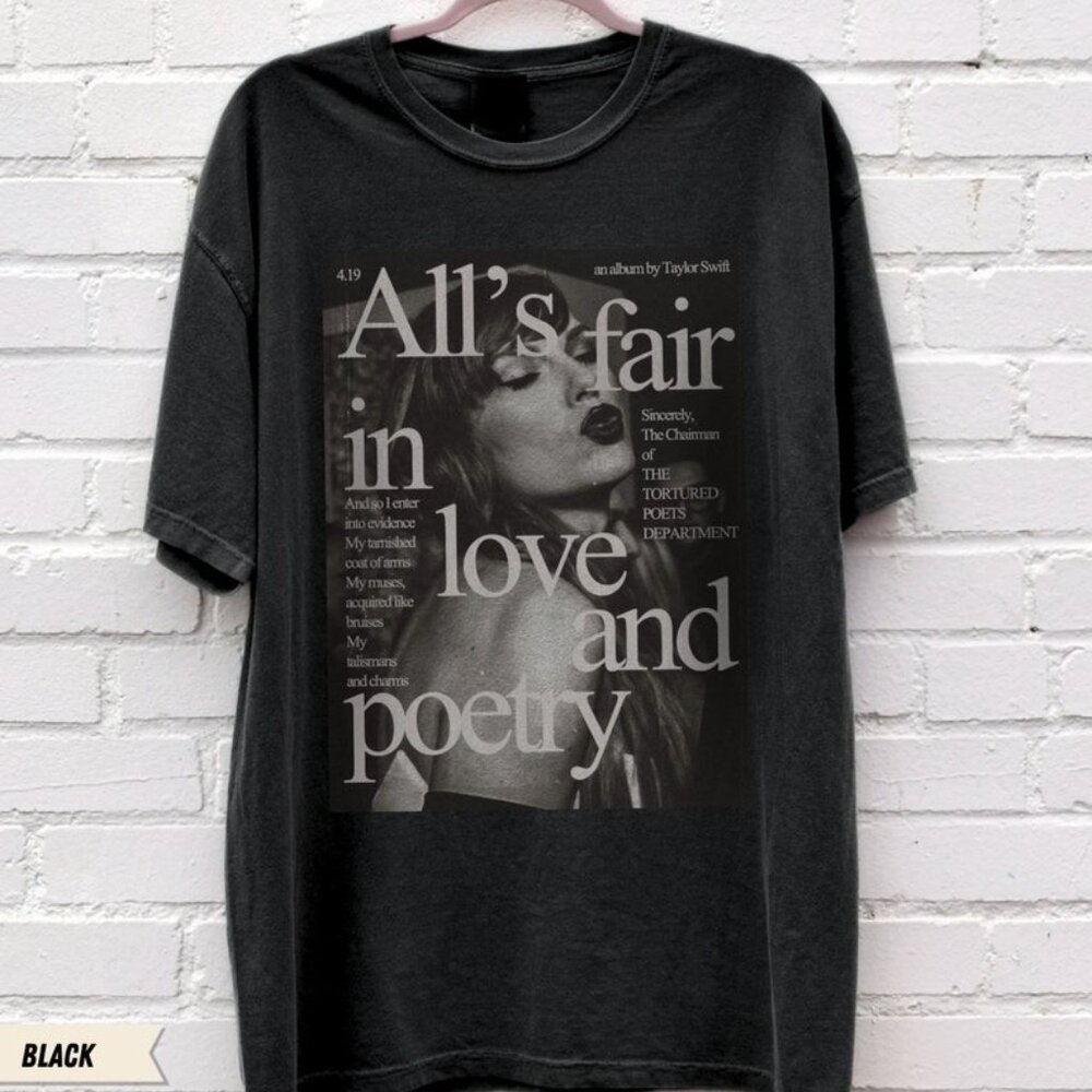 Tortured Poets Tee  Retro TTPD Album Cover T Shirt